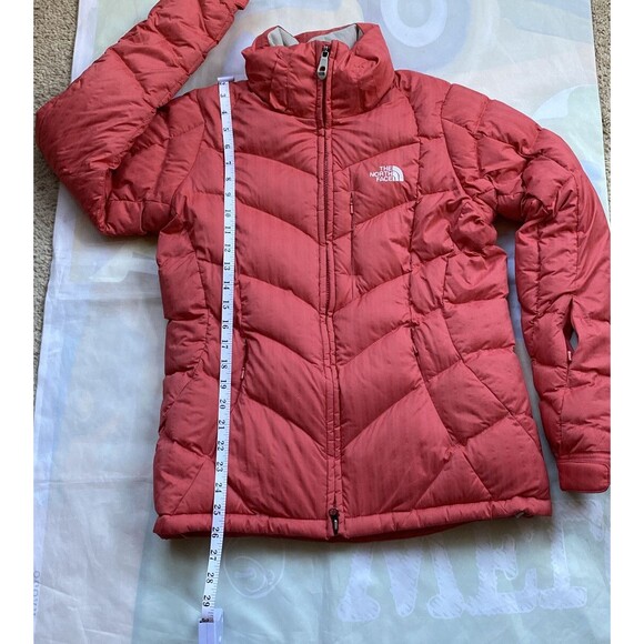 THE NORTH FACE COAT AMORE GOOSE DOWN 600 JACKET Women’s Small S/P (Red Orange) - Picture 2 of 12